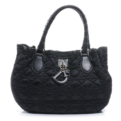 Christian Dior Satin Cannage Charming Tote Black 1 of 7