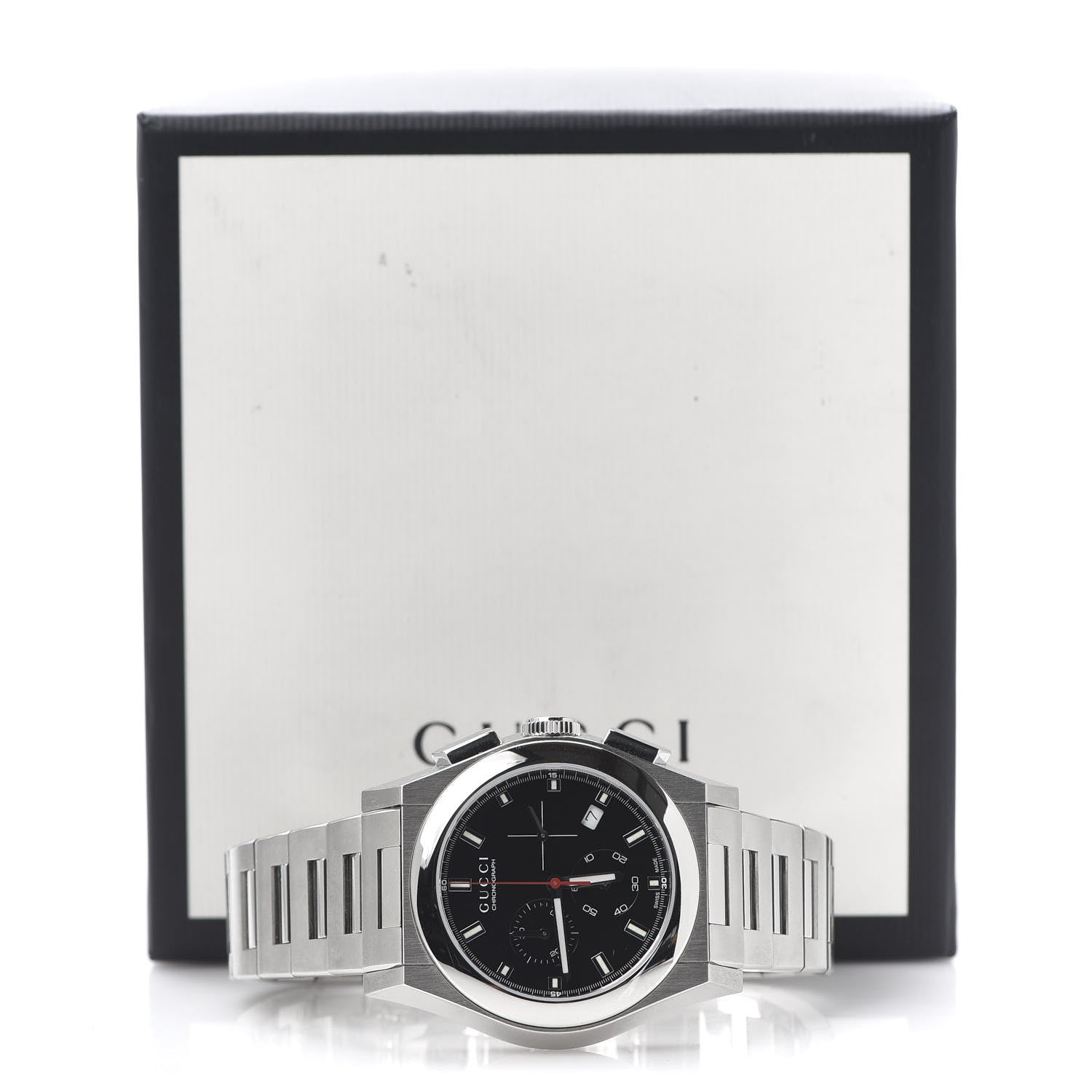 Gucci Stainless Steel 40mm Pantheon Chronograph Quartz Watch Black 7 of 7