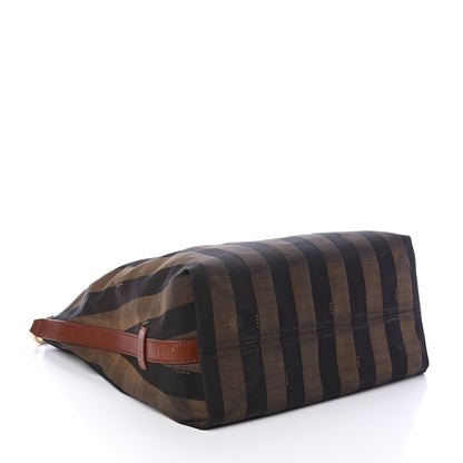 Fendi Pequin Cuoio Vegetale Large Hobo Tobacco Black Cuoio 3 of 8