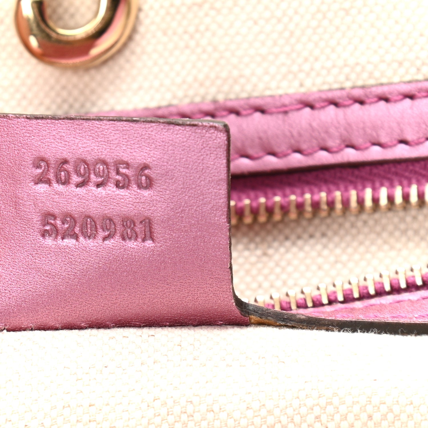 Gucci Monogram Large Heart Bit Charm Top Handle Tote Pink 6 of 11
