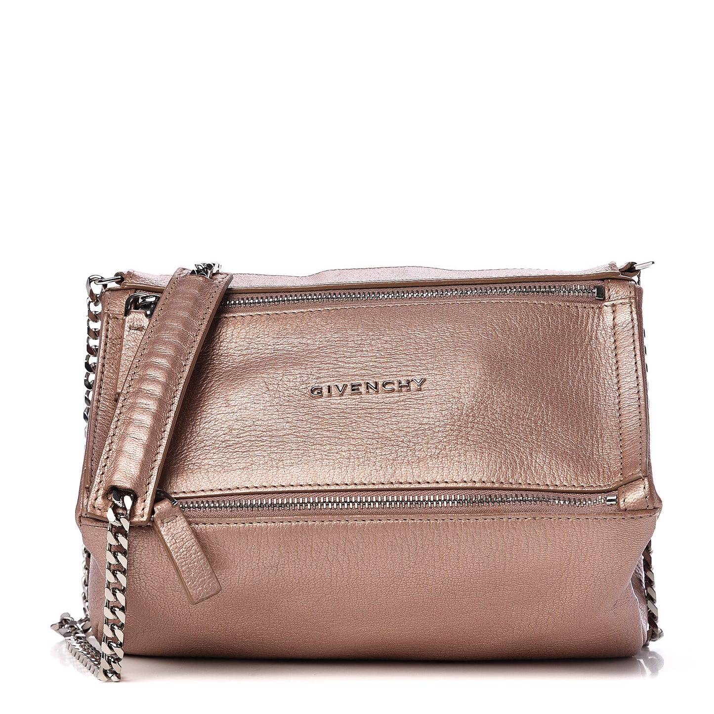 Metallic Sugar Goatskin Mini Chain Pandora Light Pink