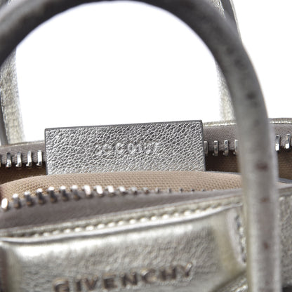 Givenchy Metallic Sugar Goatskin Mini Antigona Silver 9 of 12