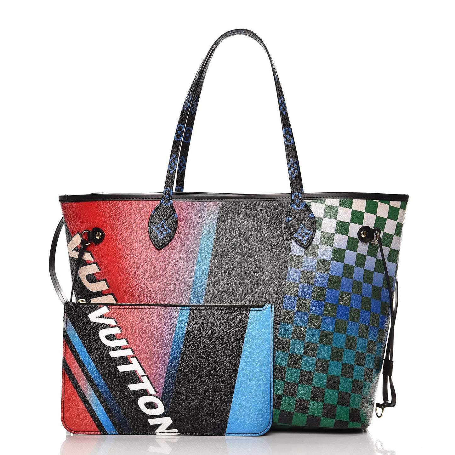 Damier Race Neverfull MM Noir Rouge