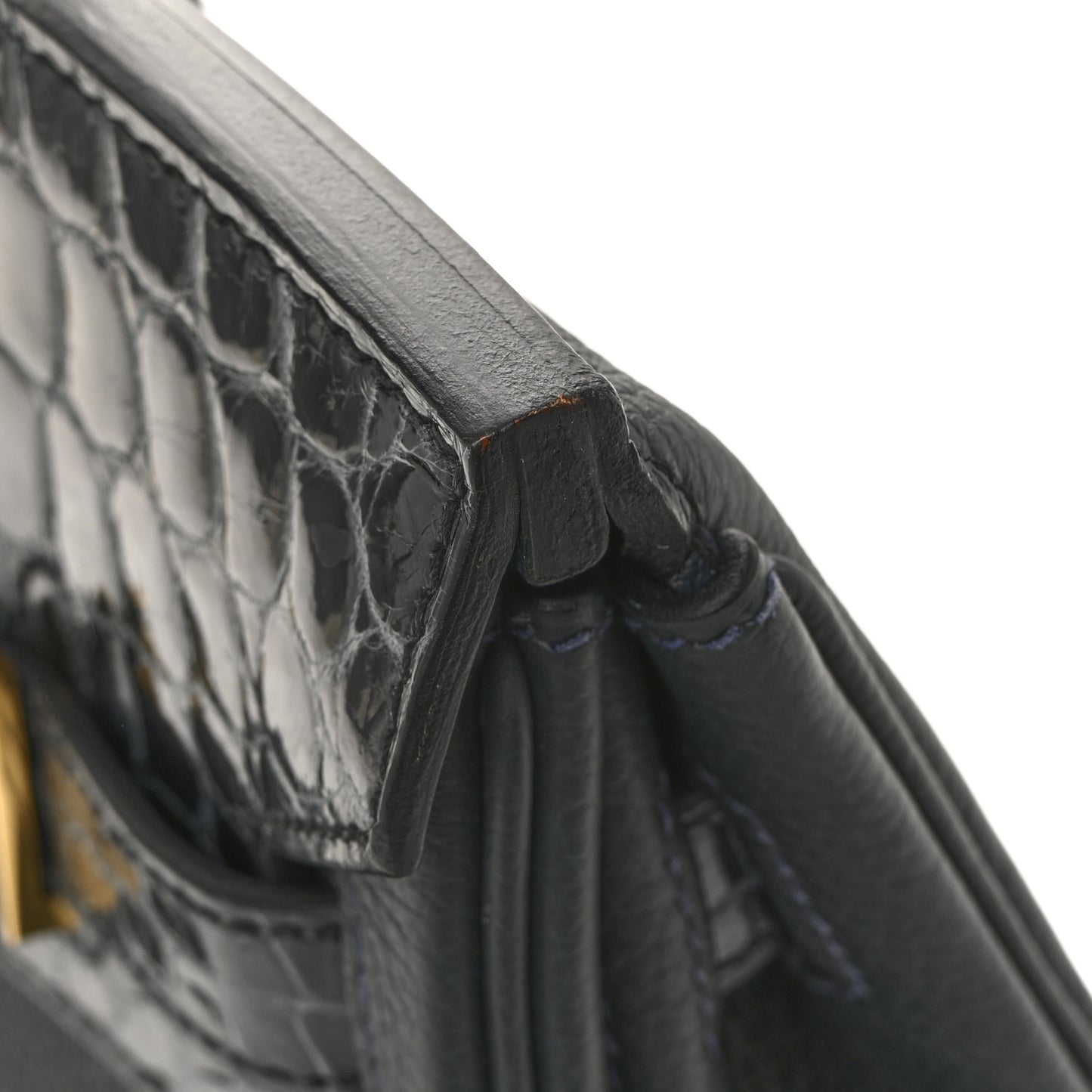 Togo Shiny Niloticus Crocodile Birkin Touch 30 Vert Rousseau