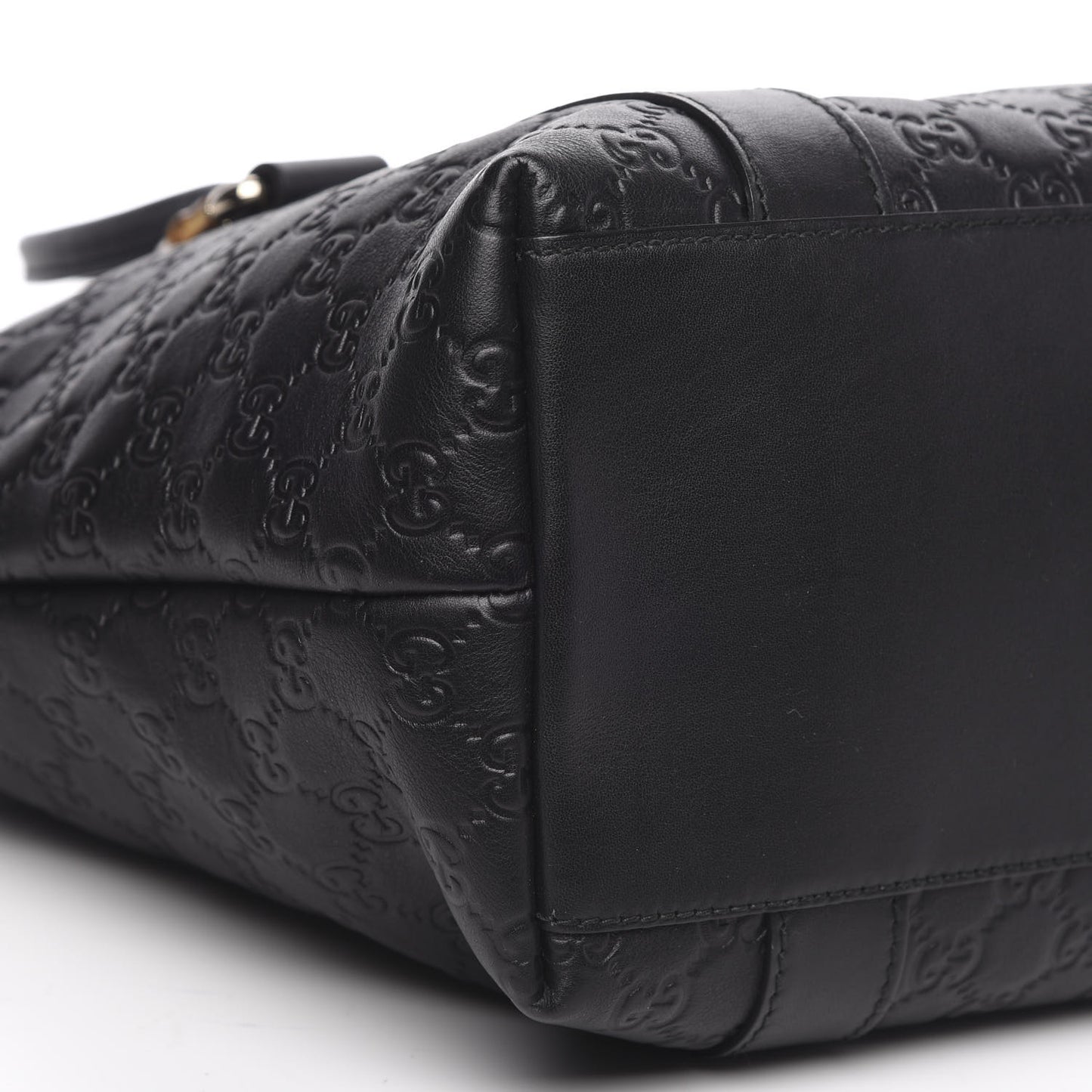 Guccissima Bamboo Top Handle Tote Black