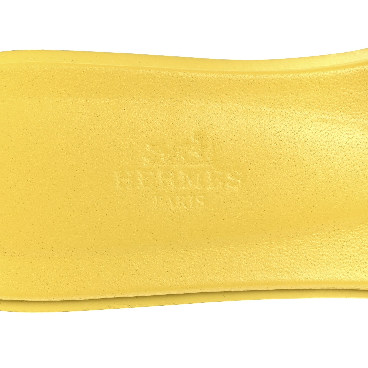 Hermes Box Calfskin Oran Sandals 36.5 Jaune Citron 9 of 10