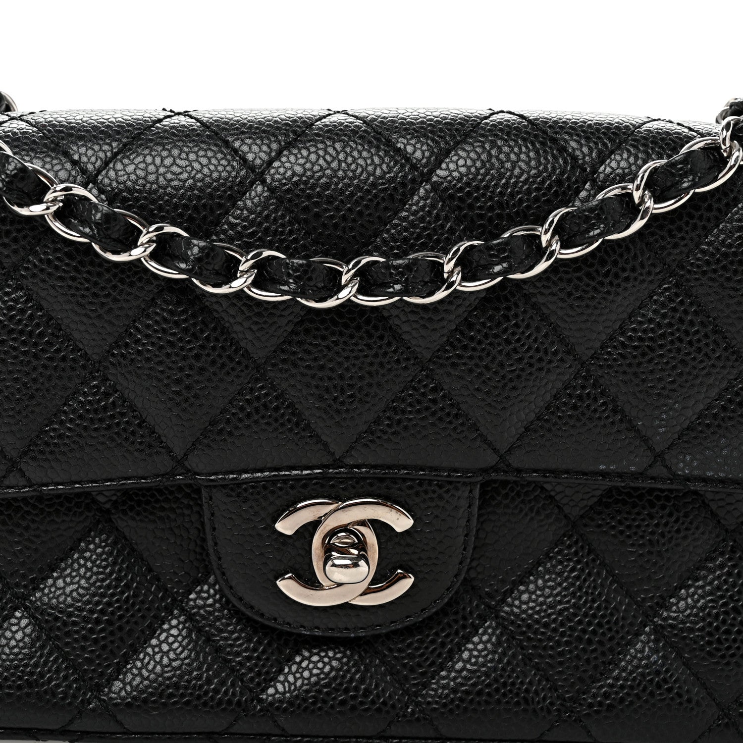 Chanel Caviar Quilted East West Flap Black 8 of 10