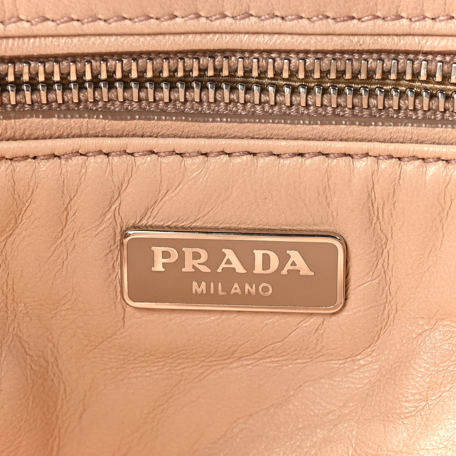 Prada Nappa Gaufre Medium Sound Flap Shoulder Bag Cipria 5 of 7