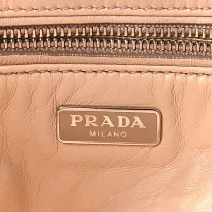 Prada Nappa Gaufre Medium Sound Flap Shoulder Bag Cipria 5 of 7