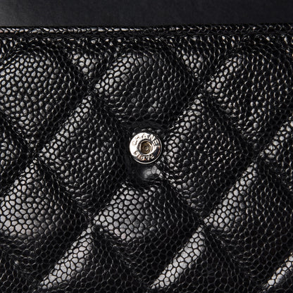 Chanel Caviar Quilted Large Boy Gusset Flap Wallet Black 15 of 16