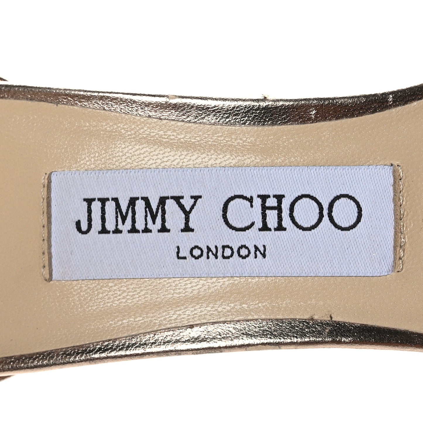 Metallic Nappa Jewel Dochas 100 Open Toe Sandals 36.5 Nude