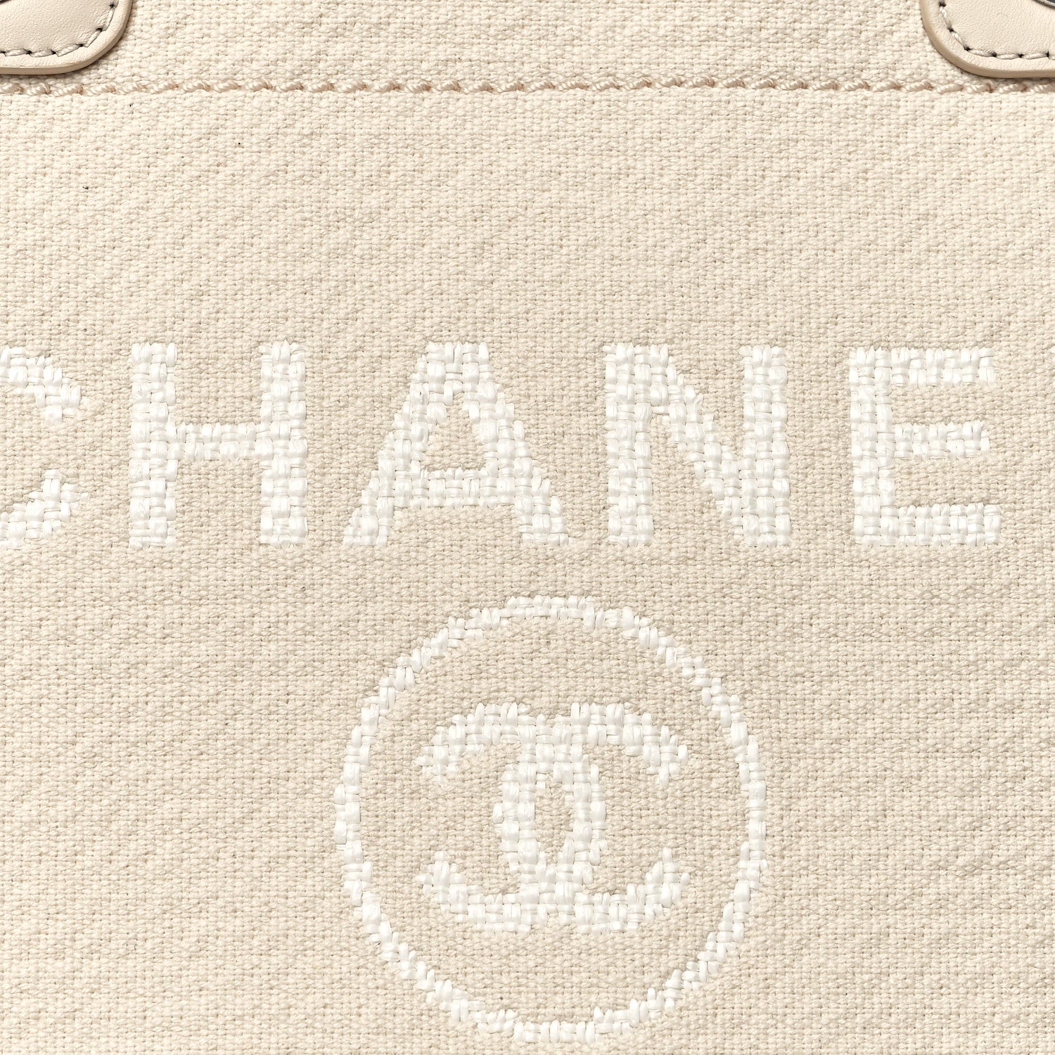 Chanel Mixed Fibers Small Deauville Tote White 11 of 11