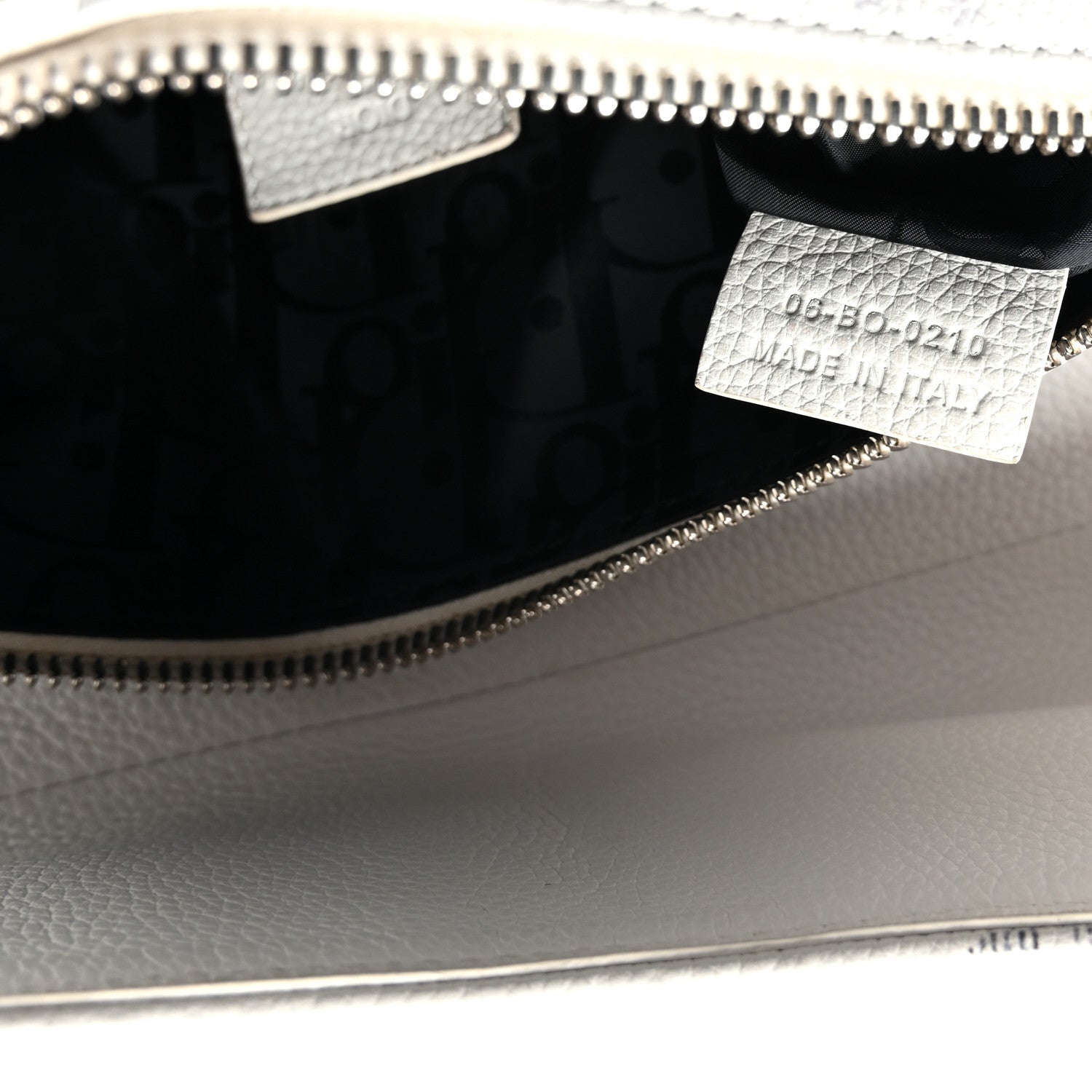 Christian Dior X Daniel Arsham Grained Calfskin Newspaper Print Saddle Bag White 7 of 10