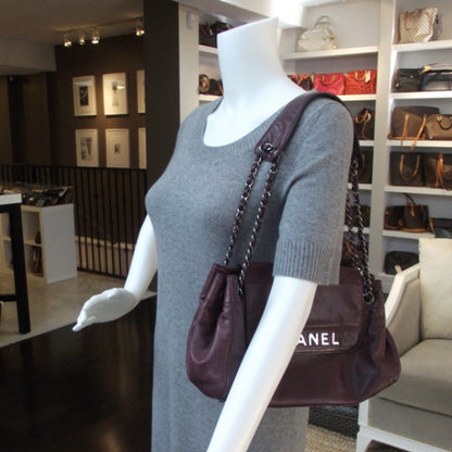 Chanel Leather Lax East West Flap Purple 2 of 11