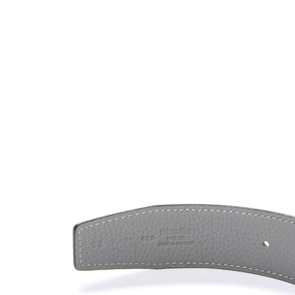 Hermes Swift Togo 32mm H Belt 80 Black Gris Perle 6 of 7