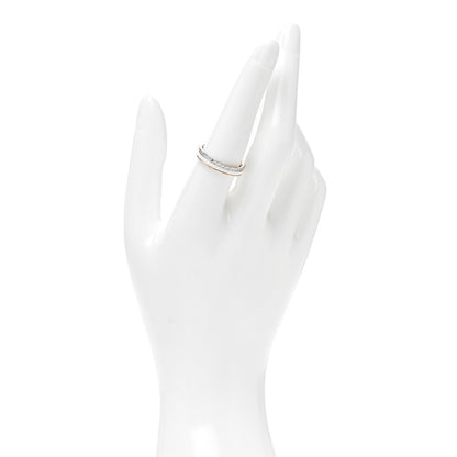 Boucheron 18K Pink White Gold Ceramic Diamond Quatre Classique Wedding Band Ring 56 7.75 2 of 7