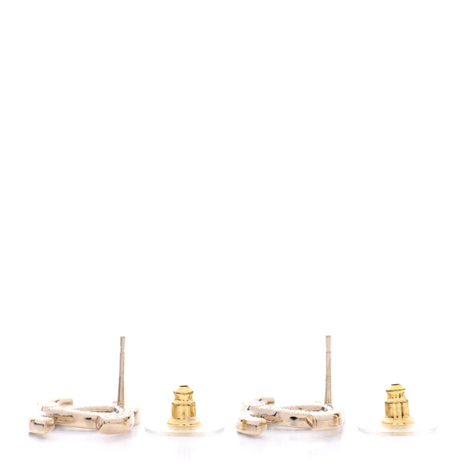 Chanel Crystal Large CC Earrings Gold 3 of 5
