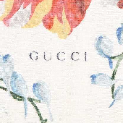 Gucci Wool Josephine Square Shawl Ivory Pink 3 of 4