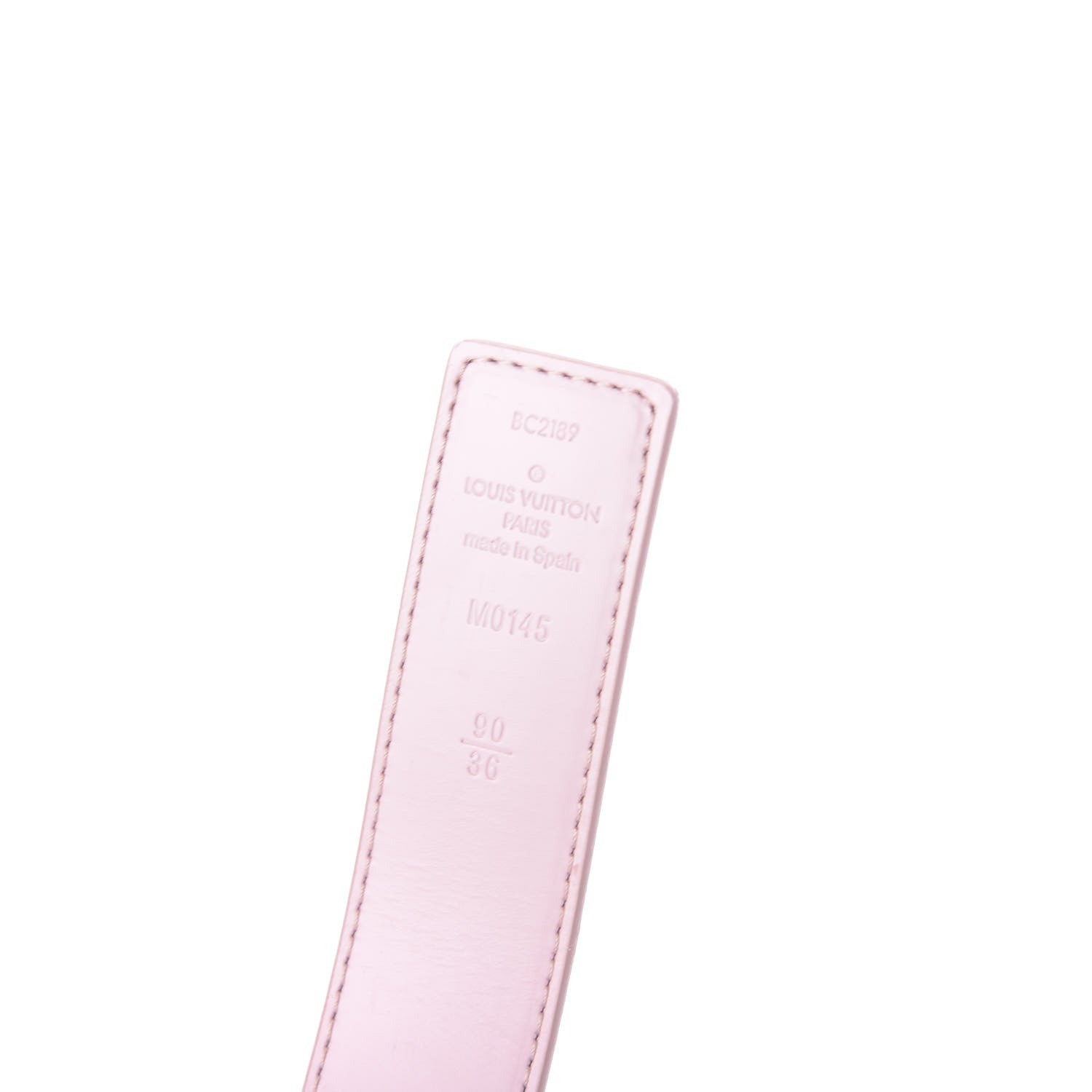 Louis Vuitton Damier Azur LV Initiales 32mm Belt 90 36 Rose Ballerine 7 of 7