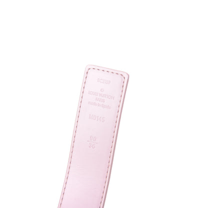 Louis Vuitton Damier Azur LV Initiales 32mm Belt 90 36 Rose Ballerine 7 of 7