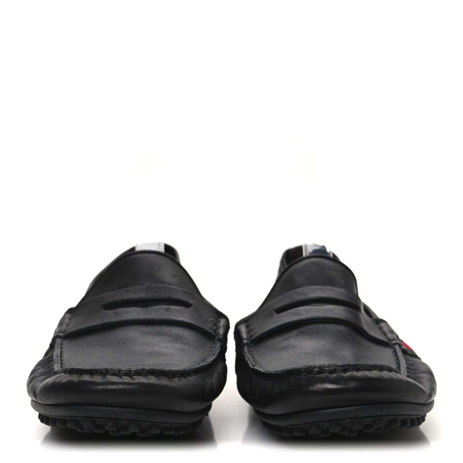 Gucci Nappa Web Mens Kanye Driver Loafers 8.5 Black 3 of 11