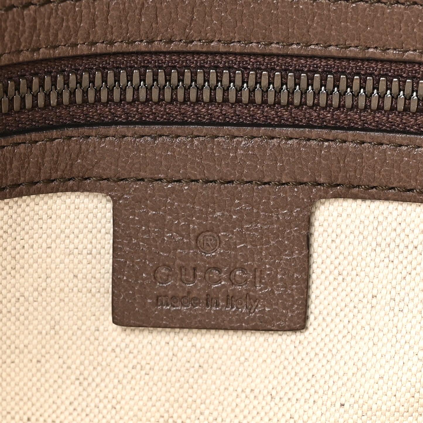 GG Supreme Monogram Web Small Ophidia Half Moon Hobo Brown