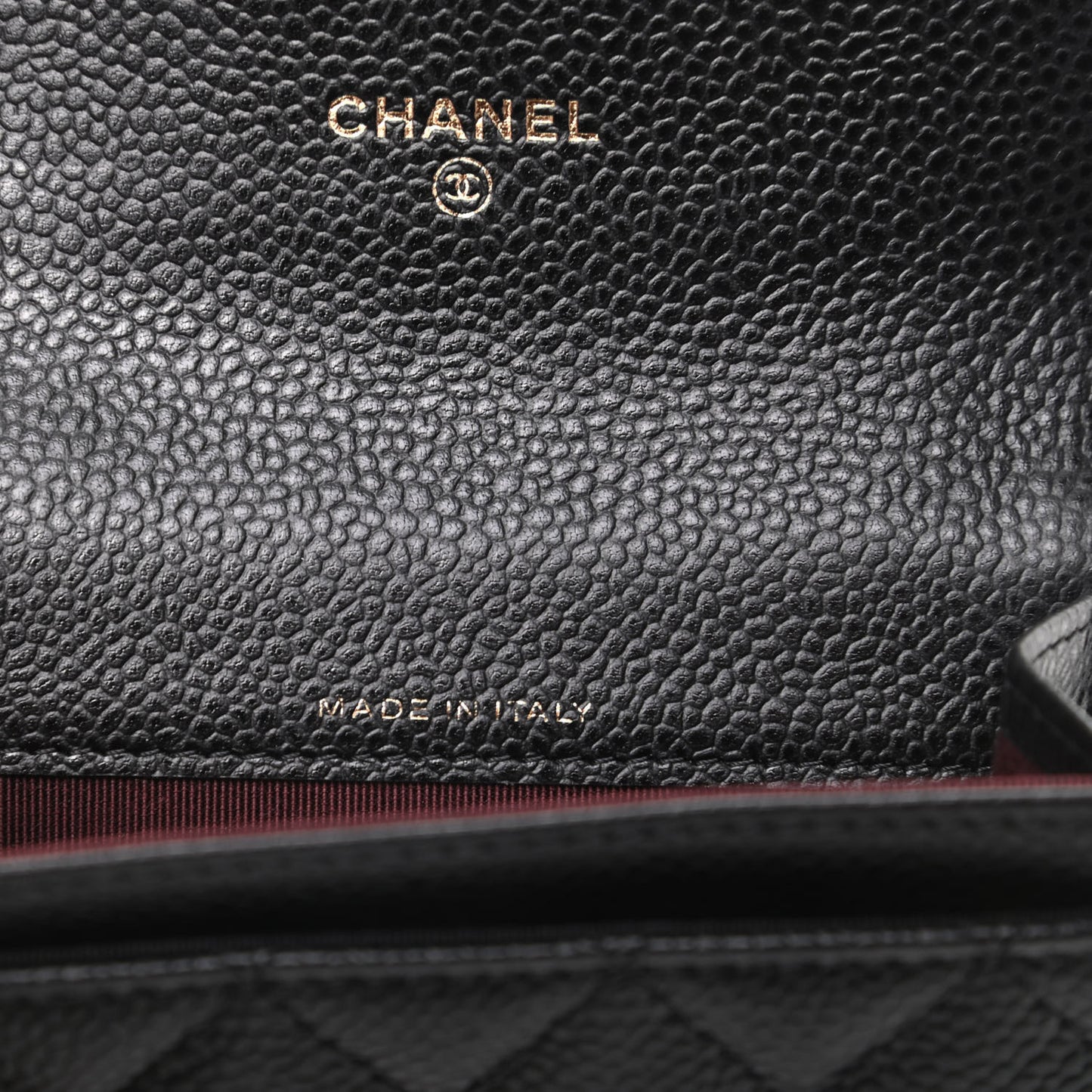 Caviar Quilted Flap Card Holder Black