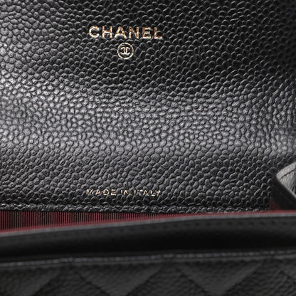 Chanel Caviar Quilted Flap Card Holder Black 7 of 9