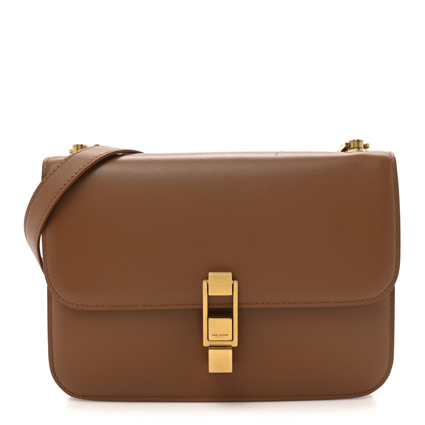 Smooth Calfskin Carre Satchel Brick