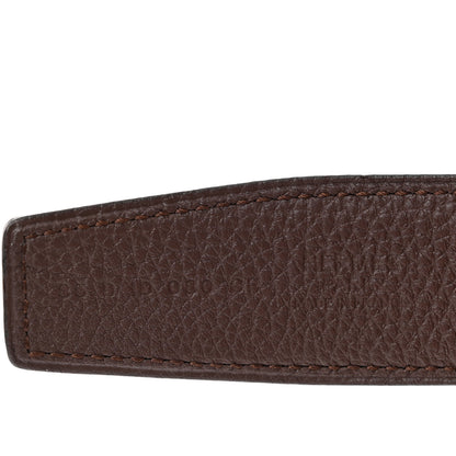 Hermes Box Togo 32mm H Belt 85 34 Black Chocolate 3 of 7