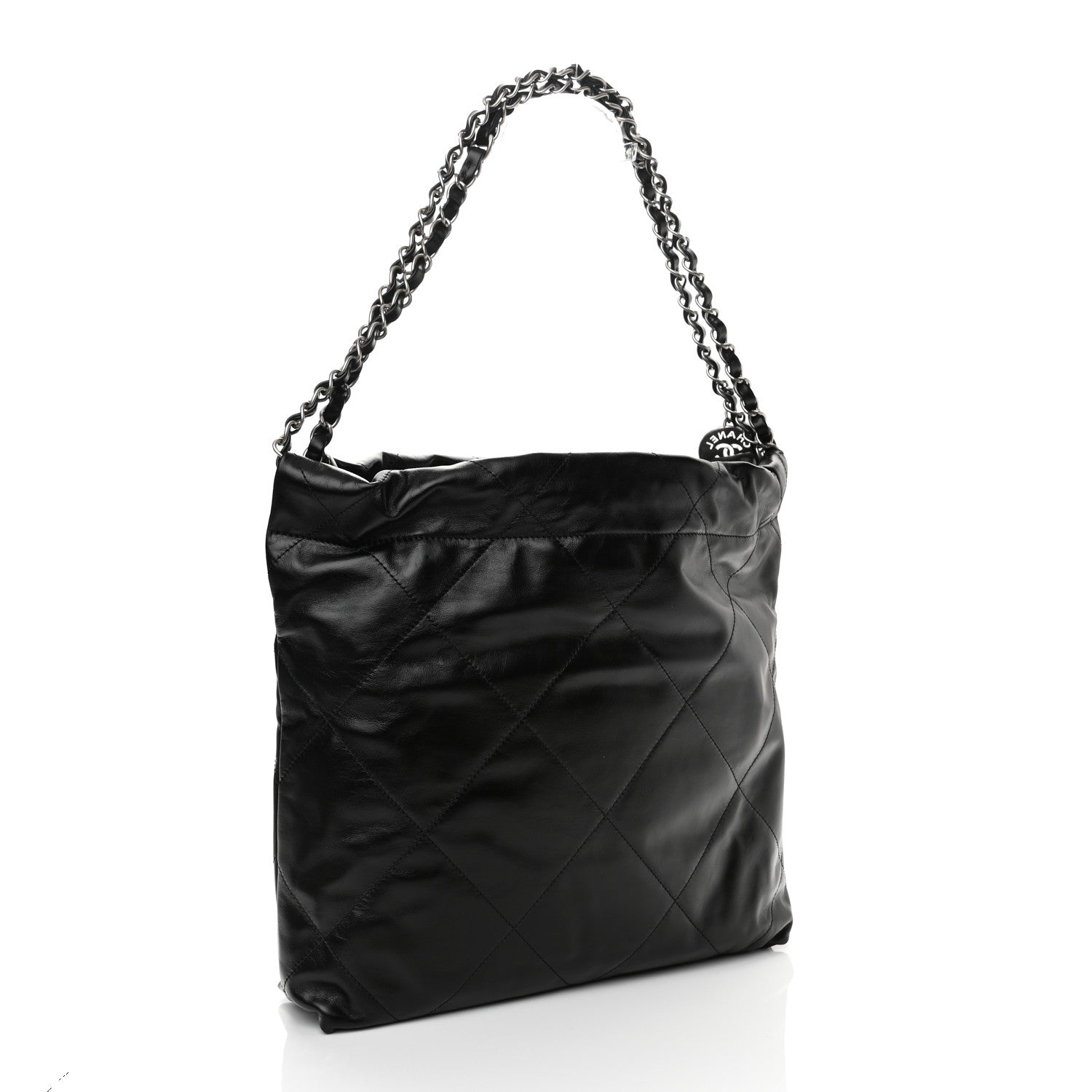 Chanel Shiny Calfskin Quilted Small Chanel 22 Black 4 of 11