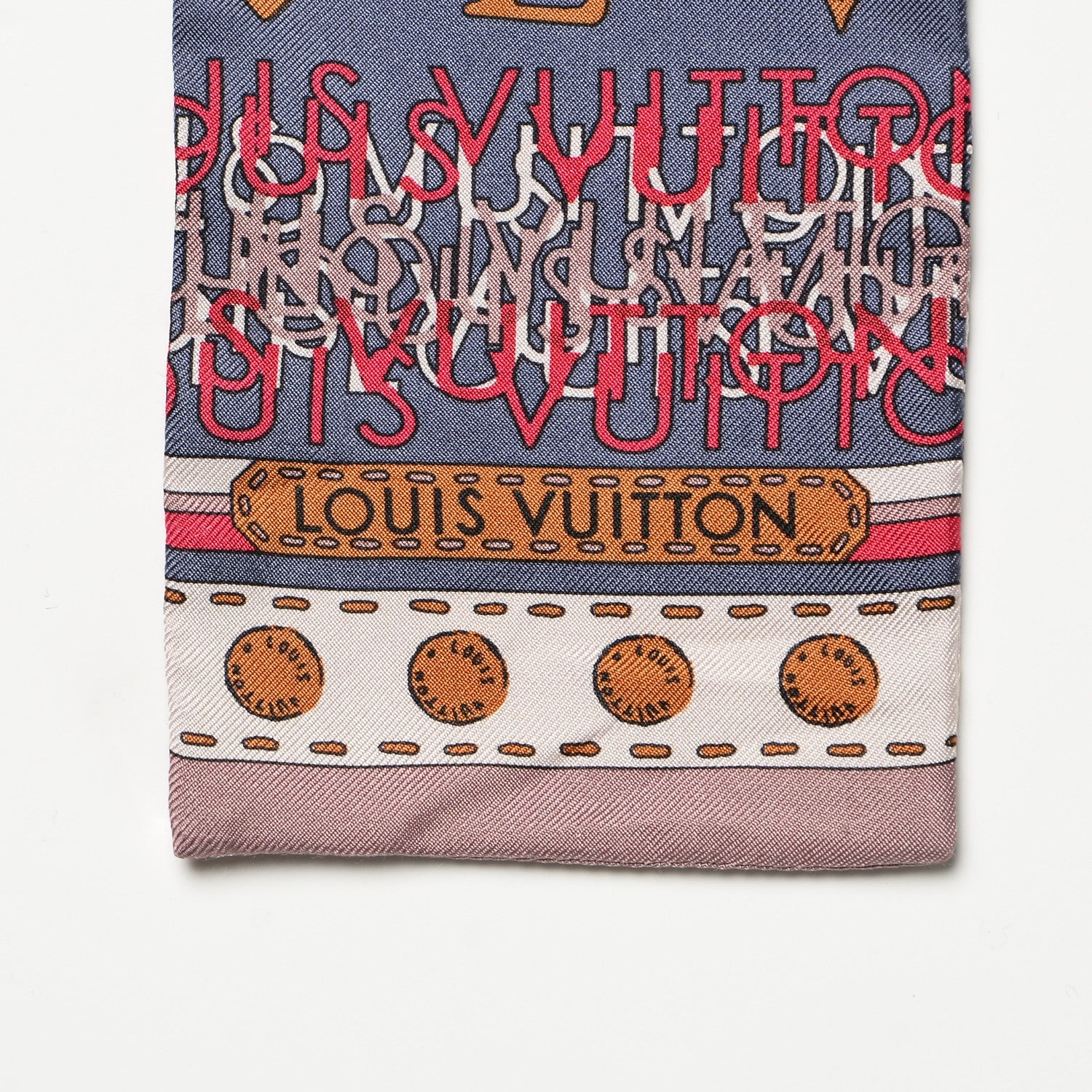 Louis Vuitton Silk Monogram Map Bandeau Quetsche 3 of 5