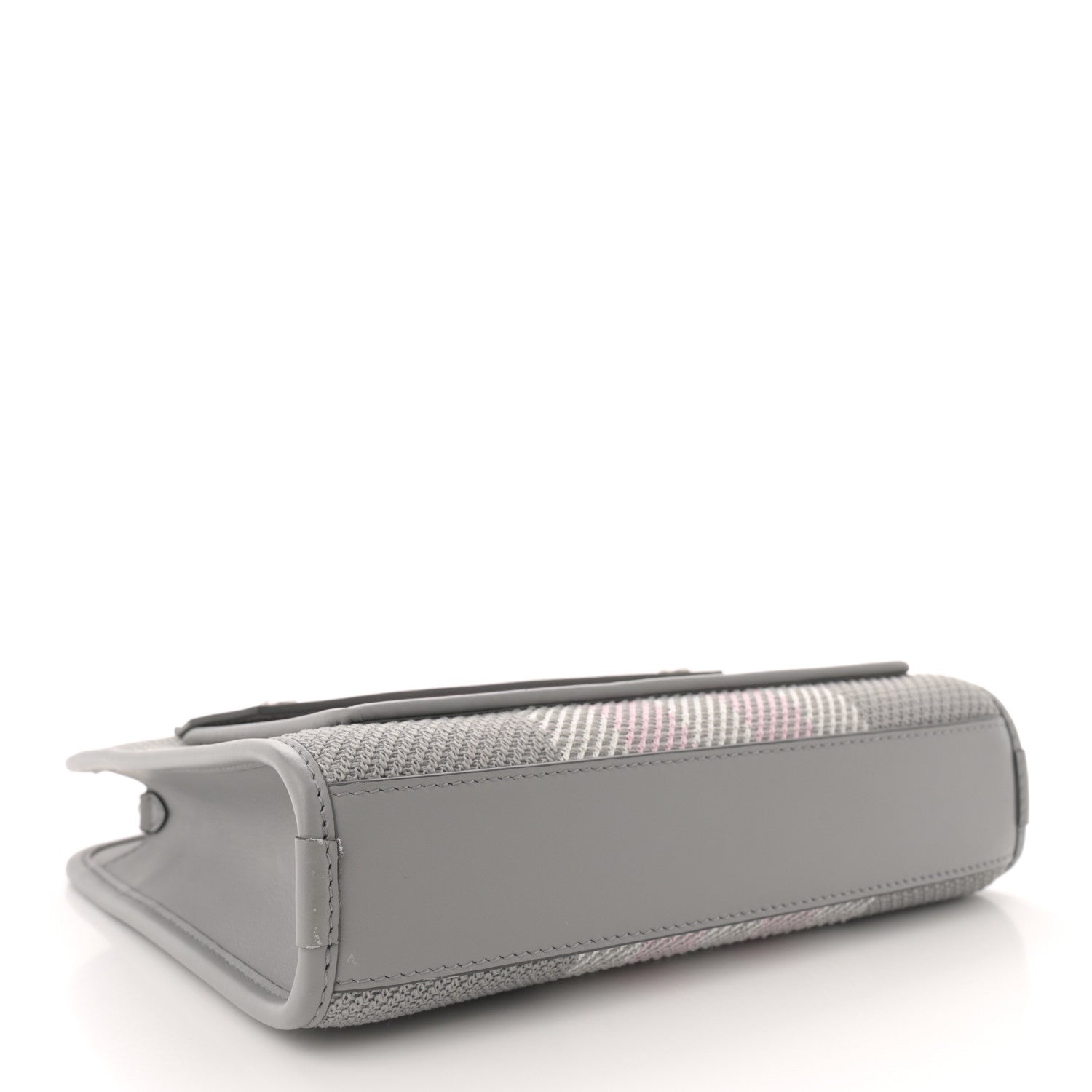 Burberry Calfskin Check Mini Pocket Bag Grey 4 of 10