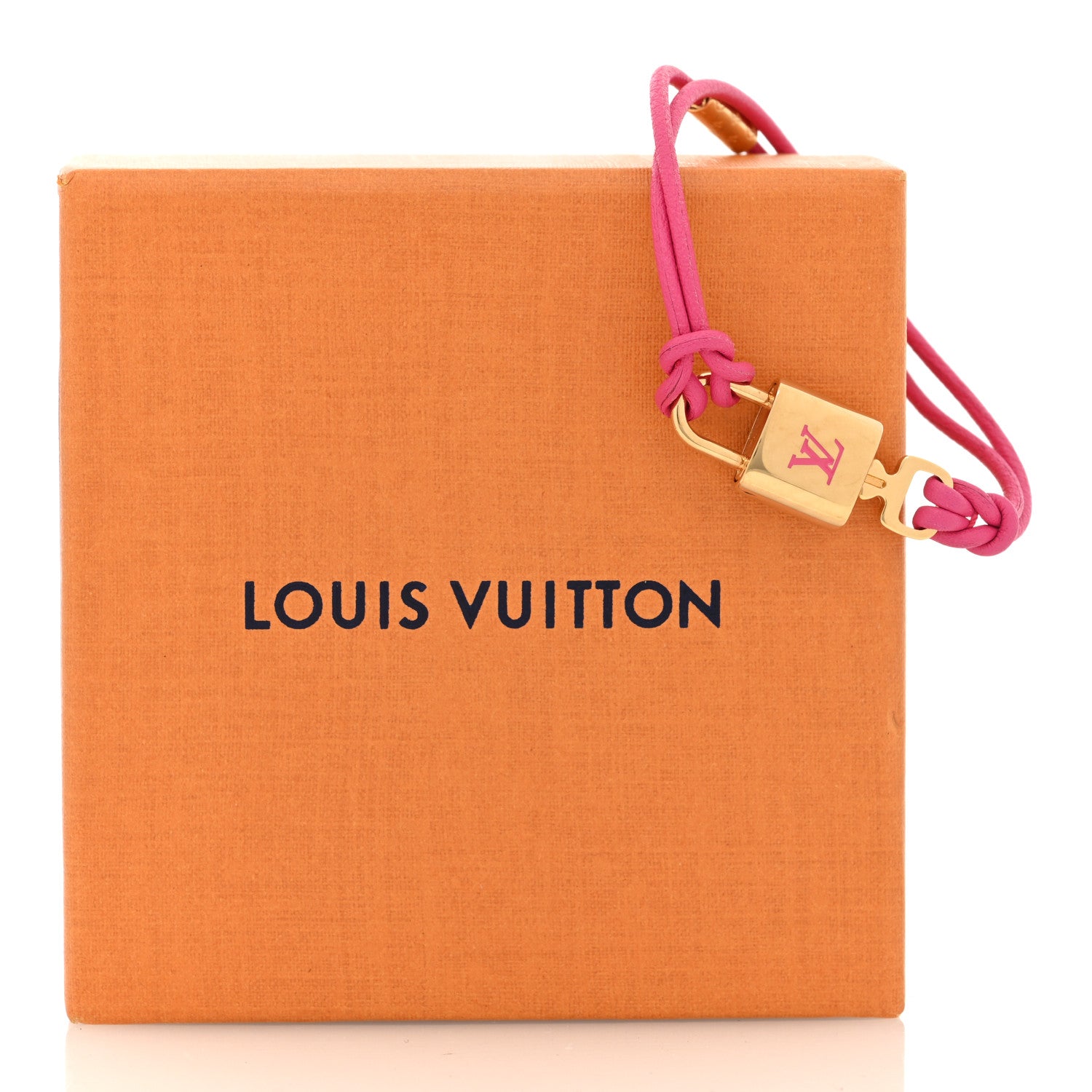 Louis Vuitton Calfskin LV Padlock Bracelet Pink 5 of 5