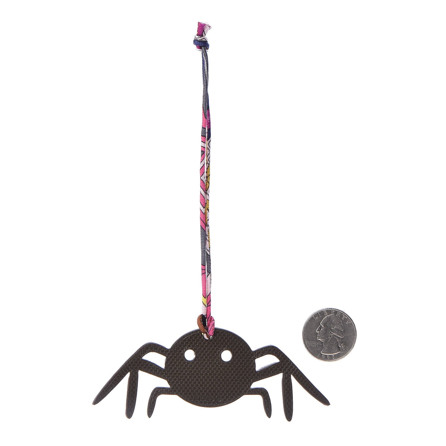 Hermes Grain d'H Togo Petit H Spider Bag Charm Eucalyptus Black 2 of 4