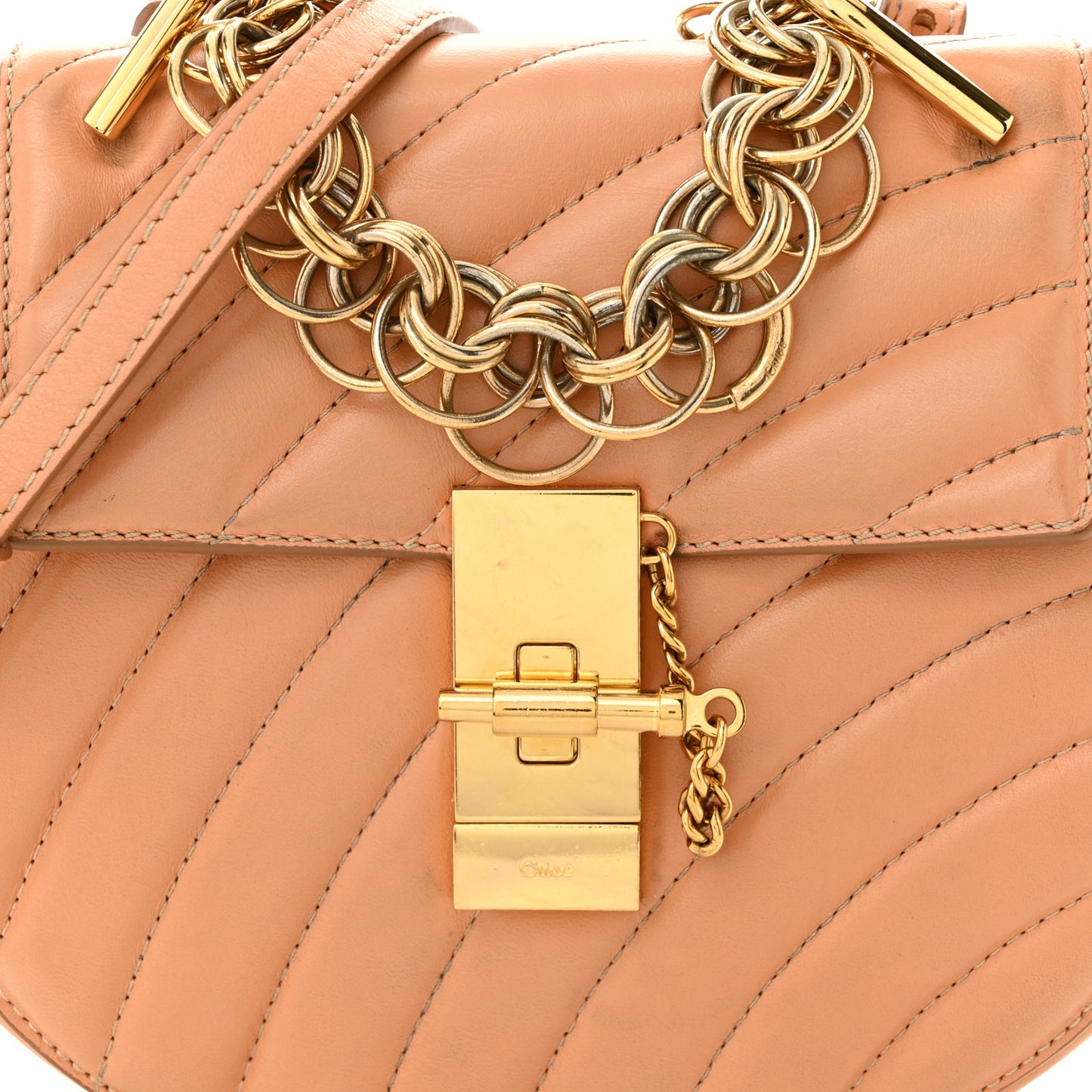Calfskin Quilted Mini Drew Bijou Shoulder Bag Blushy Pink