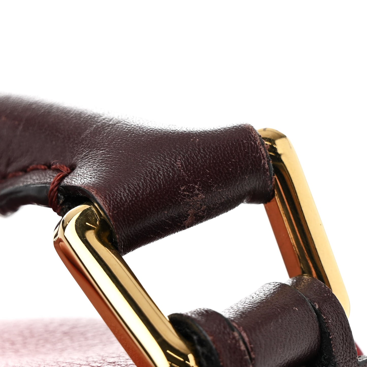 Calfskin Colorblock Small Puzzle Bag Red