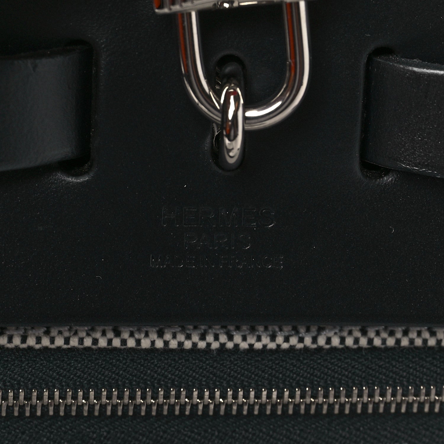 Hermes Toile H Berline Vache Hunter Herbag Zip PM 31 Black Ecru 7 of 9