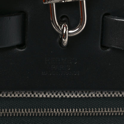 Hermes Toile H Berline Vache Hunter Herbag Zip PM 31 Black Ecru 7 of 9