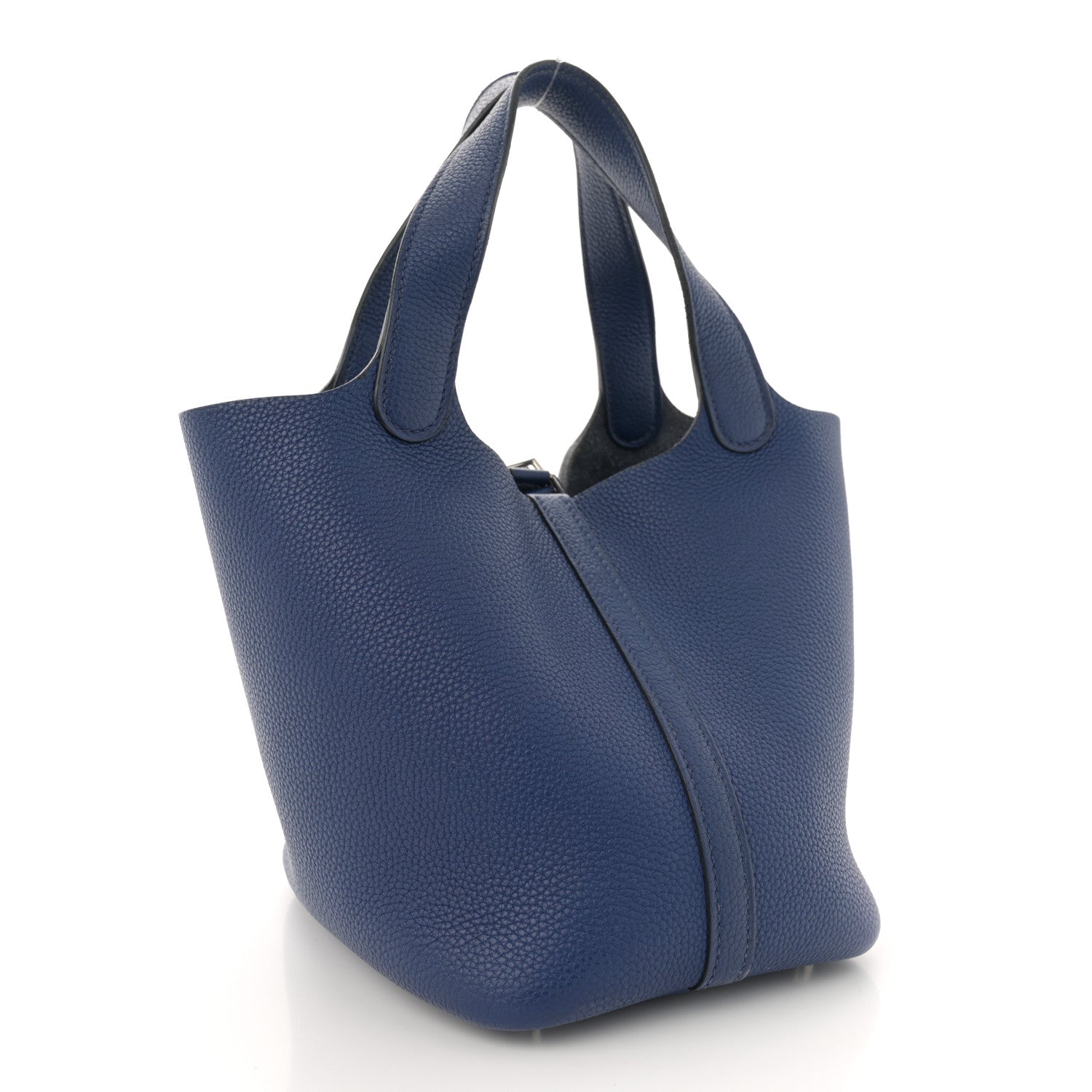 Hermes Taurillon Clemence Picotin Lock 18 PM Bleu Saphir 3 of 12