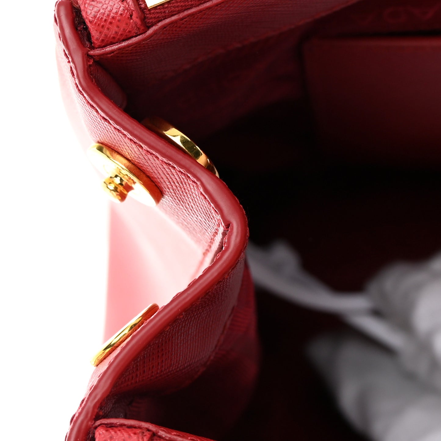 Saffiano Medium Galleria Double Zip Tote Fuoco