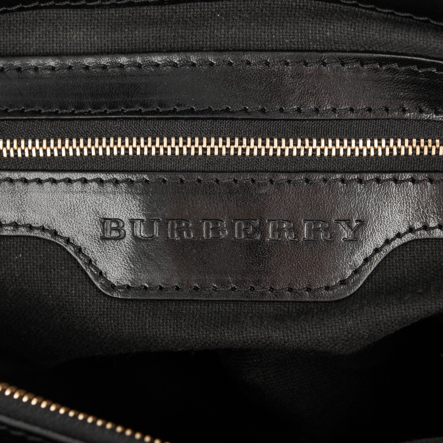 Burberry House Check Bridle Calfskin Medium Lynher Tote Black 6 of 9