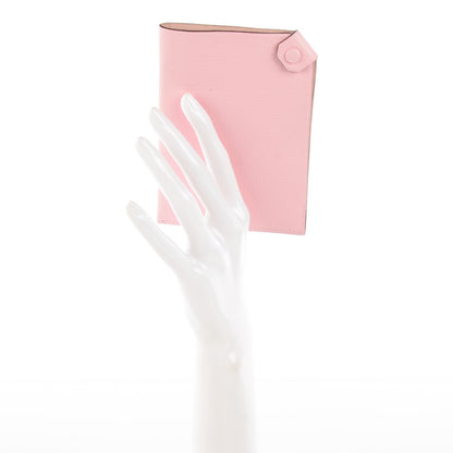 Hermes Chevre Mysore Tarmac PM Passport Holder Rose Sakura 2 of 7