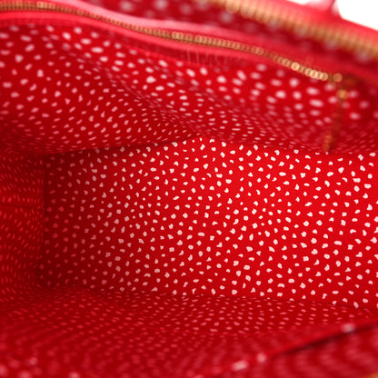 Louis Vuitton Vernis Kusama Infinity Dots Lockit MM Red 5 of 8