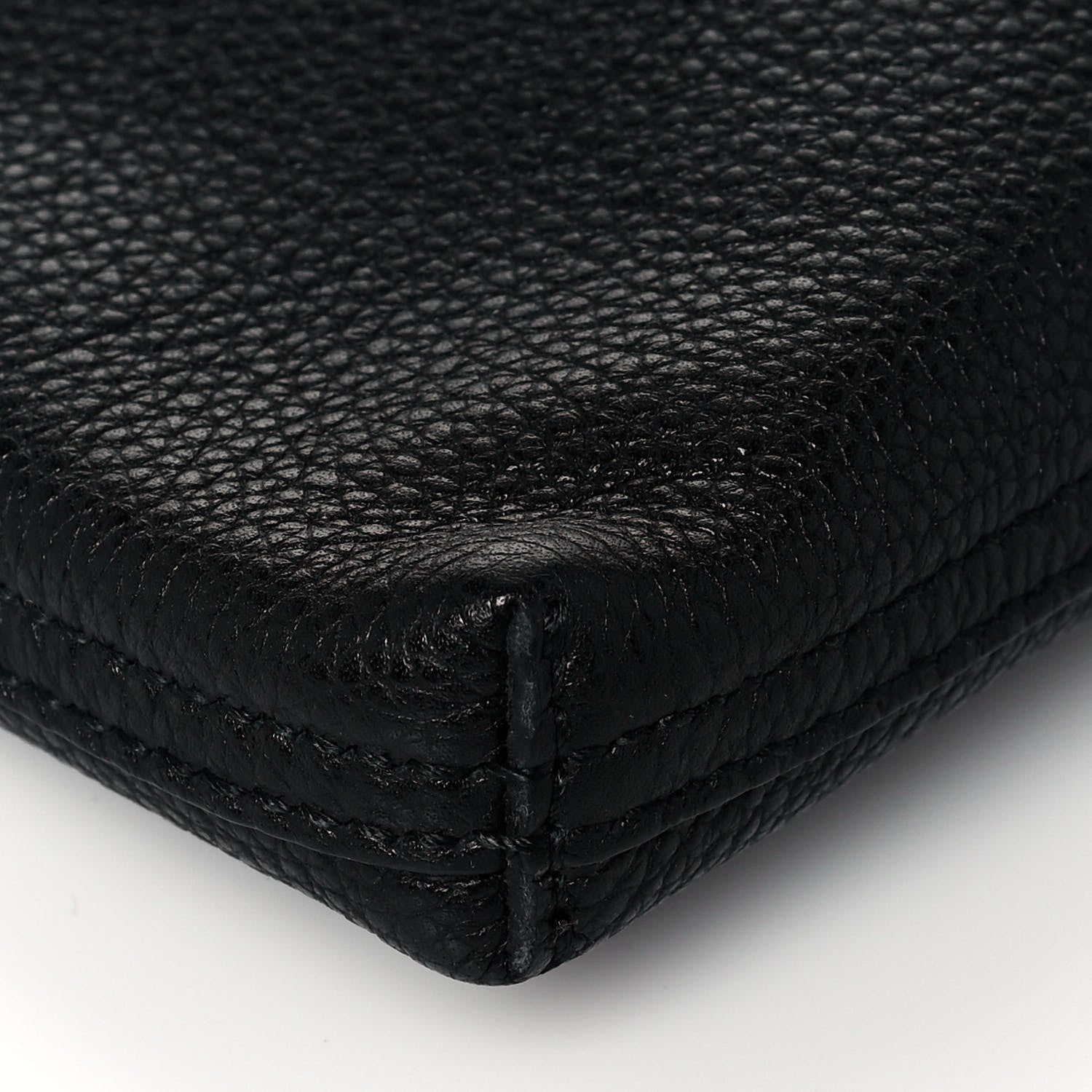 Gucci Pebbled Calfskin Large Logo Portfolio Clutch Black 9 of 12