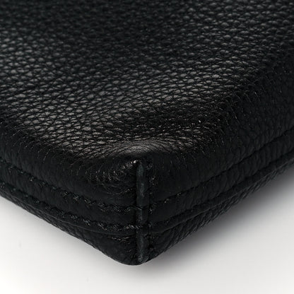 Gucci Pebbled Calfskin Large Logo Portfolio Clutch Black 9 of 12