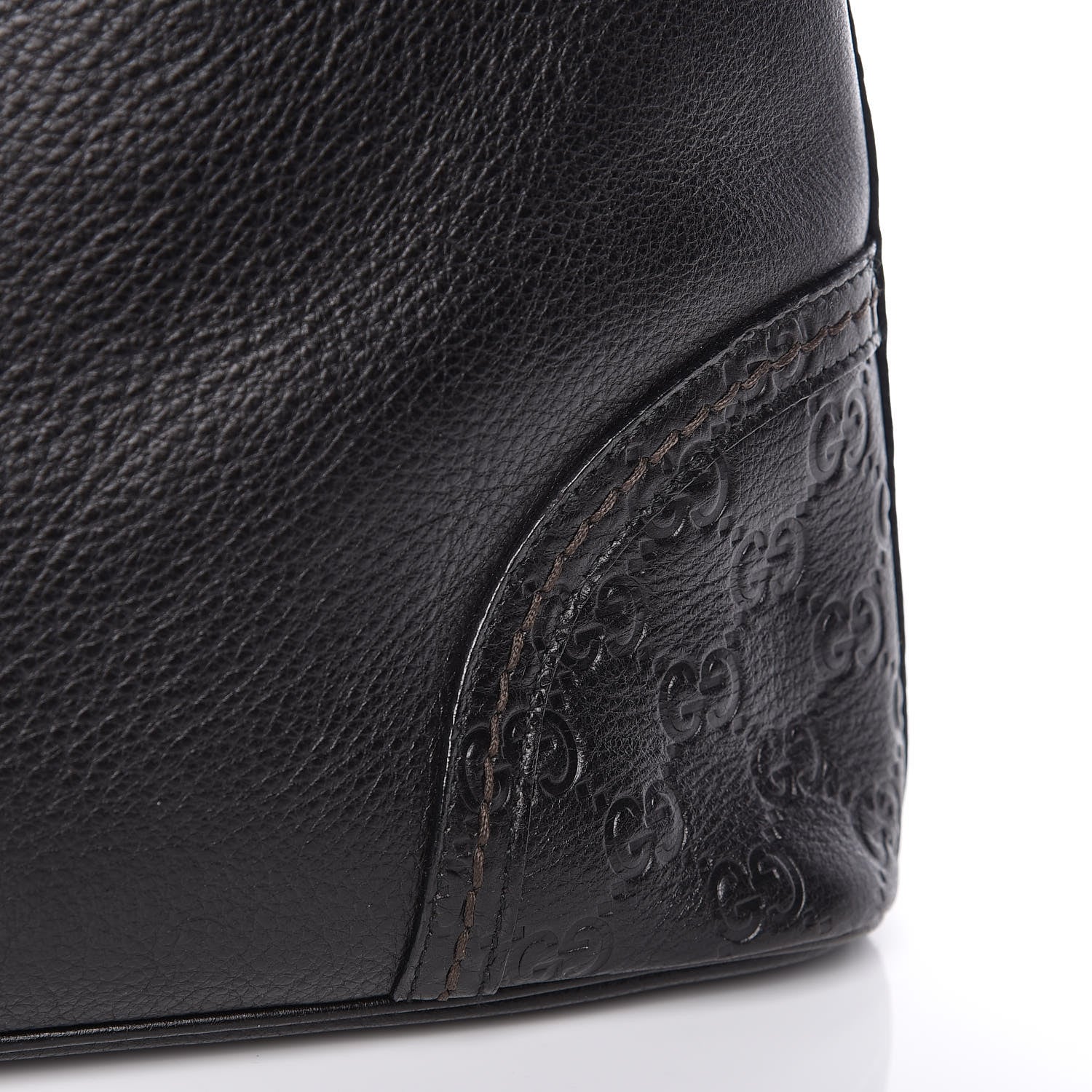 Gucci Pebbled Calfskin Guccissima Trim Medium Signoria Hobo Black 13 of 17