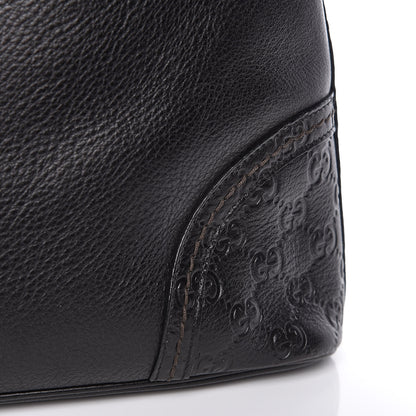 Gucci Pebbled Calfskin Guccissima Trim Medium Signoria Hobo Black 13 of 17