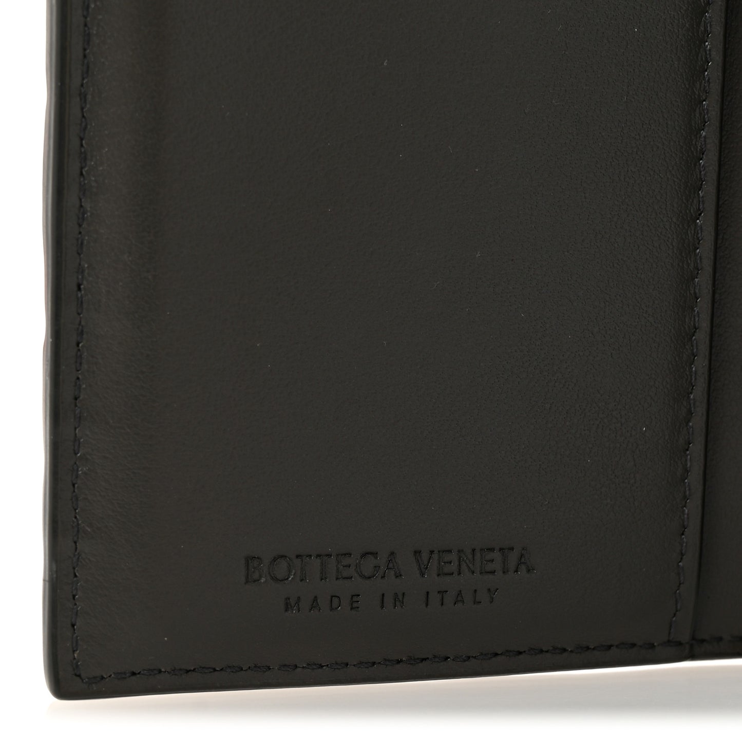 Nappa Intrecciato Bifold Zip Wallet Ebano