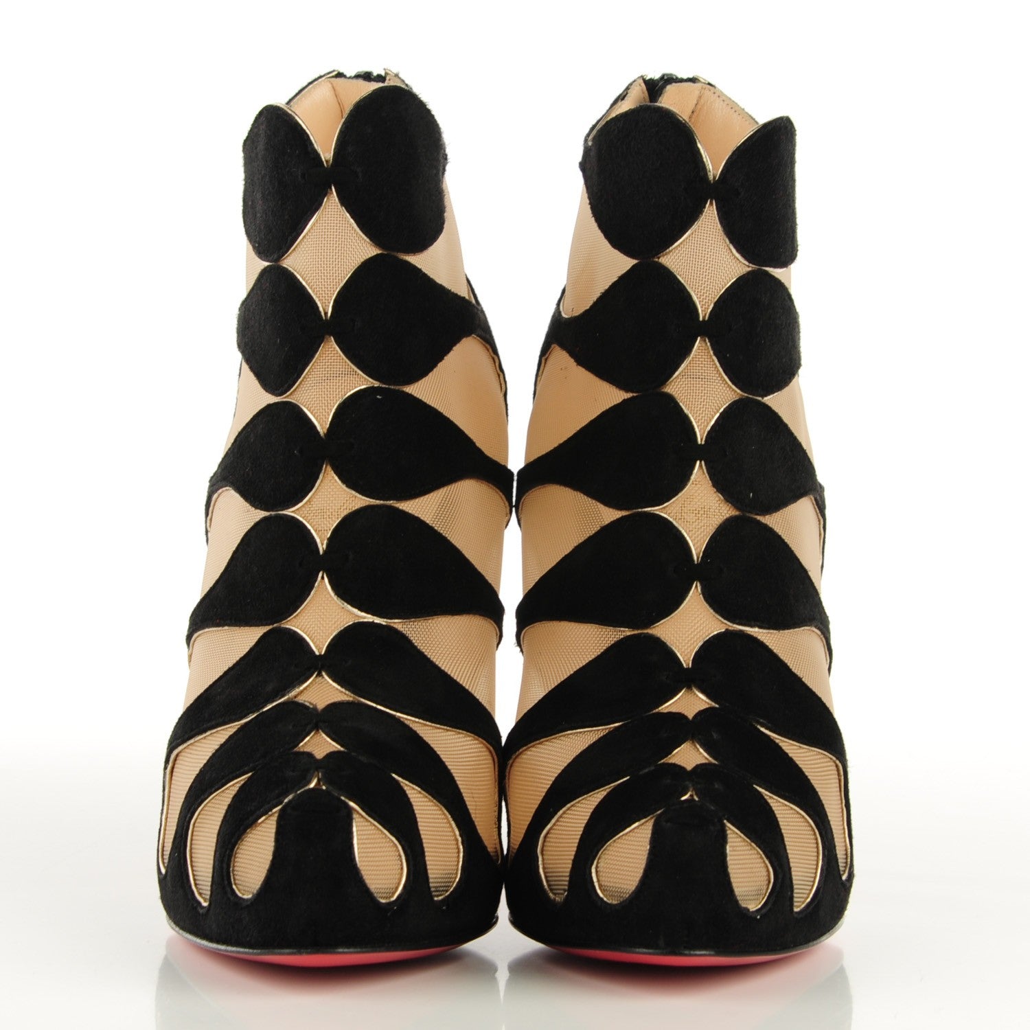 Christian Louboutin Suede Circus Cutout Booties 38.5 Black 2 of 7